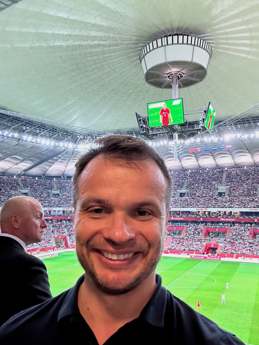 Krzysztof at the Poland - Turkey Football Game in 2024